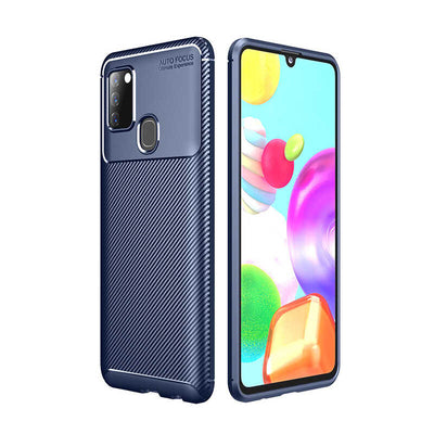 Galaxy A21S Kılıf Zore Negro Silikon Kapak Lacivert