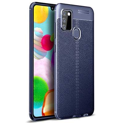 Galaxy A21S Kılıf Zore Niss Silikon Kapak Lacivert