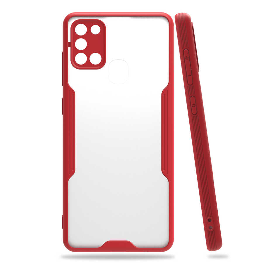 Galaxy A21S Kılıf Zore Parfe Kapak Siyah