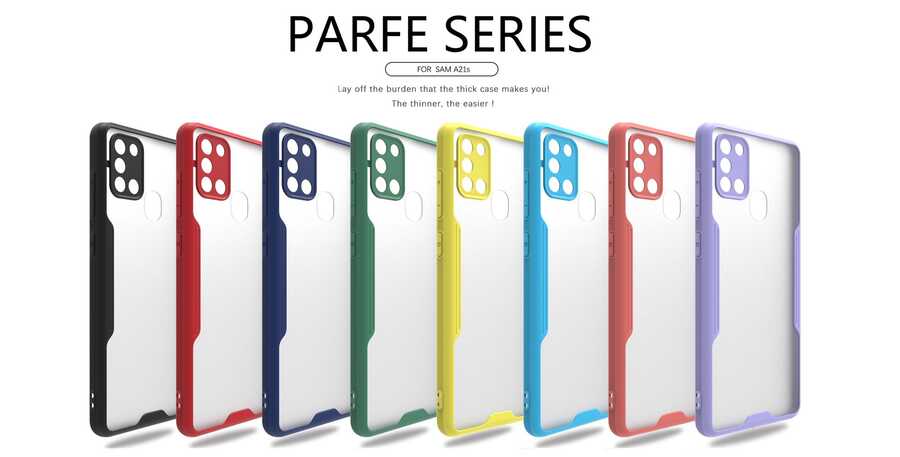 Galaxy A21S Kılıf Zore Parfe Kapak Kırmızı