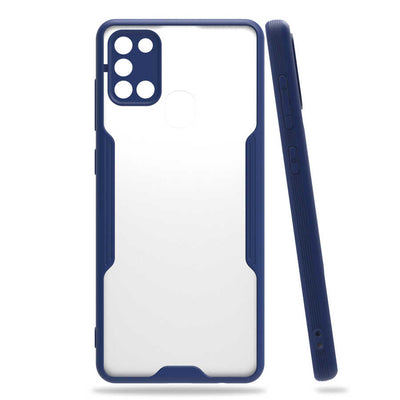 Galaxy A21S Kılıf Zore Parfe Kapak Lacivert