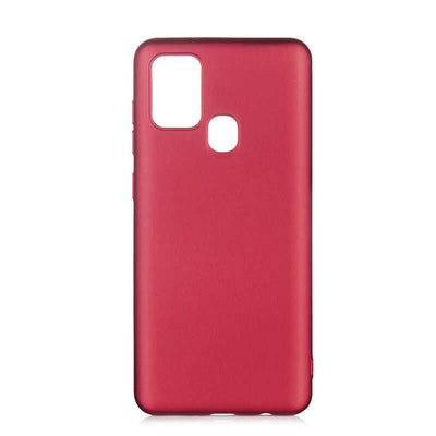 Galaxy A21S Kılıf Zore Premier Silikon Kapak Mürdüm