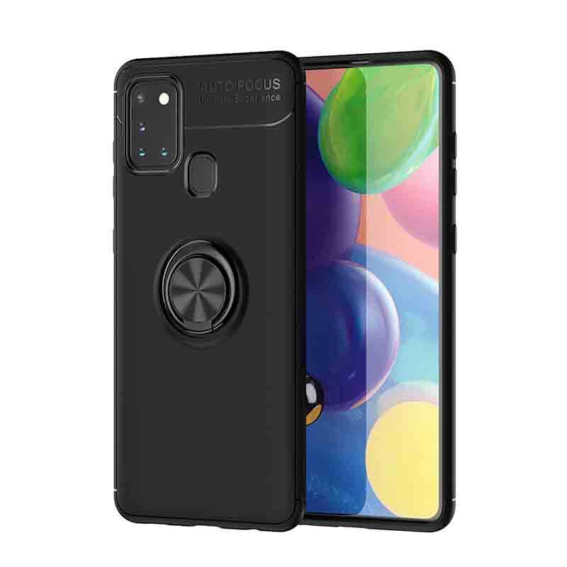 Galaxy A21S Kılıf Zore Ravel Silikon Kapak Siyah