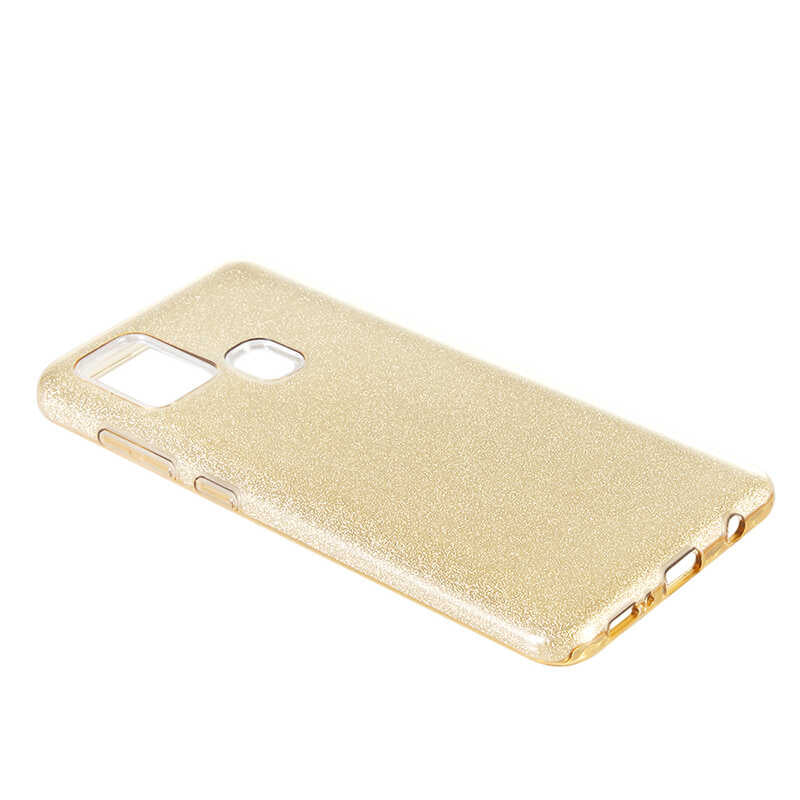 Galaxy A21S Kılıf Zore Shining Silikon Gri