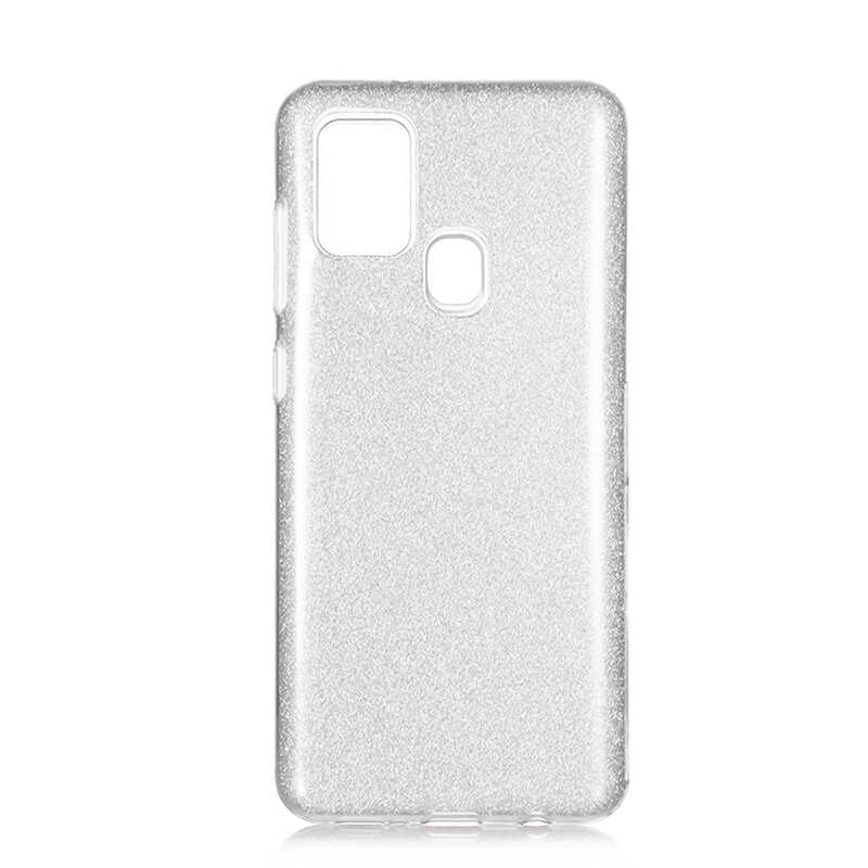 Galaxy A21S Kılıf Zore Shining Silikon Gri