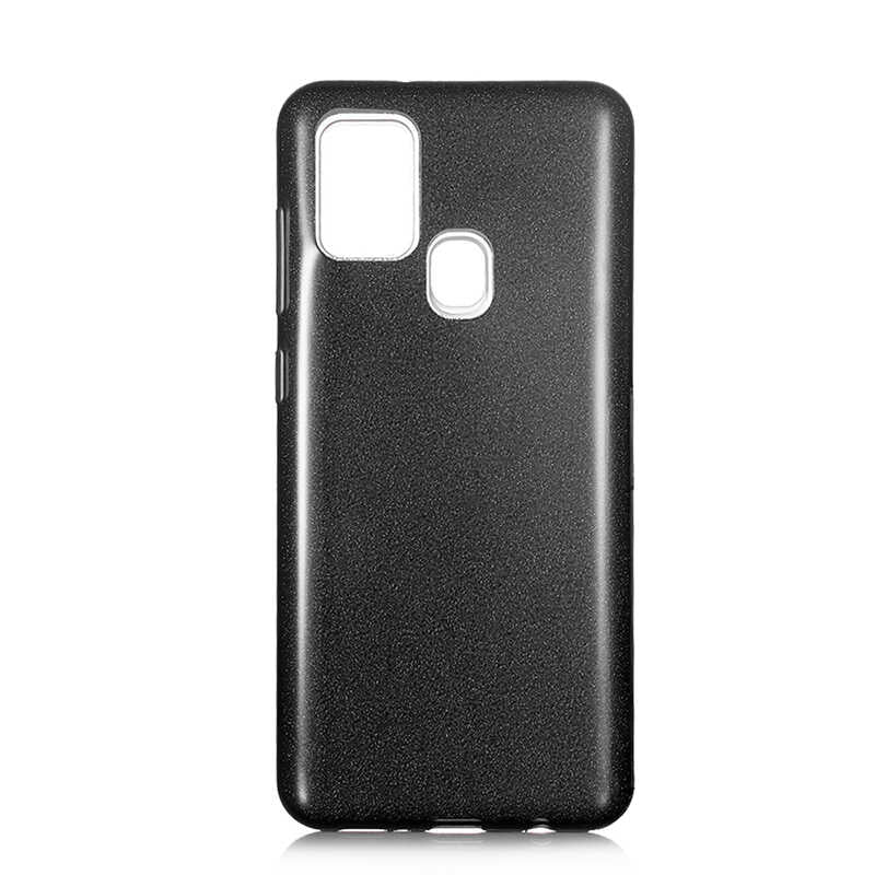 Galaxy A21S Kılıf Zore Shining Silikon Siyah
