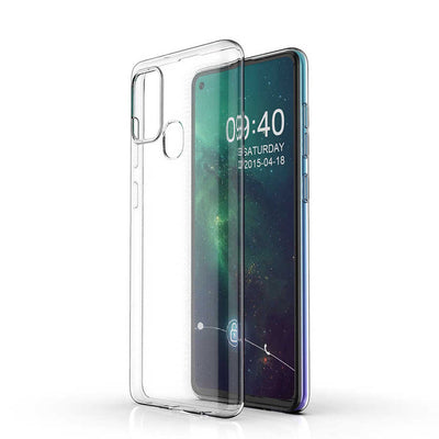 Galaxy A21S Kılıf Zore Süper Silikon Kapak Renksiz