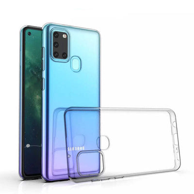 Galaxy A21S Kılıf Zore Süper Silikon Kapak Renksiz