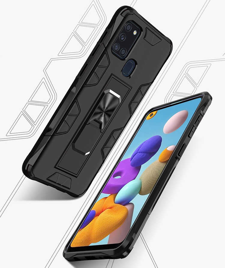 Galaxy A21S Kılıf Zore Volve Kapak Kırmızı