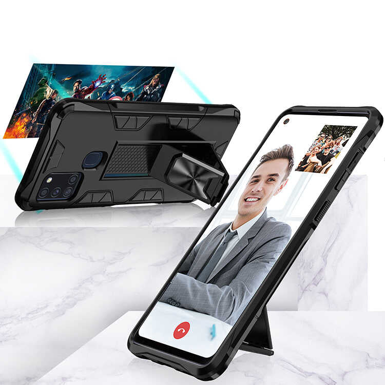 Galaxy A21S Kılıf Zore Volve Kapak Rose Gold