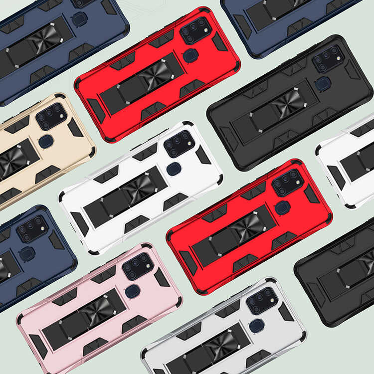 Galaxy A21S Kılıf Zore Volve Kapak Lacivert