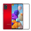 Galaxy A21S Zore Kenarları Kırılmaya Dayanıklı Cam Ekran Koruyucu Siyah