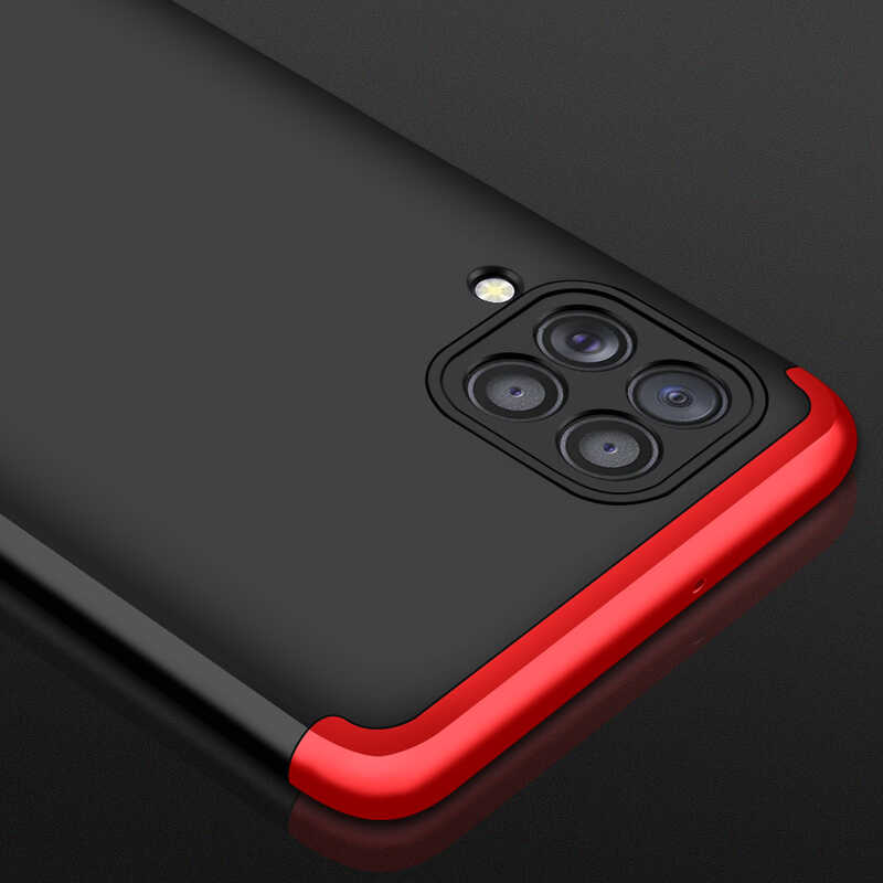 Galaxy A22 4G Kılıf Zore Ays Kapak Siyah-Gri