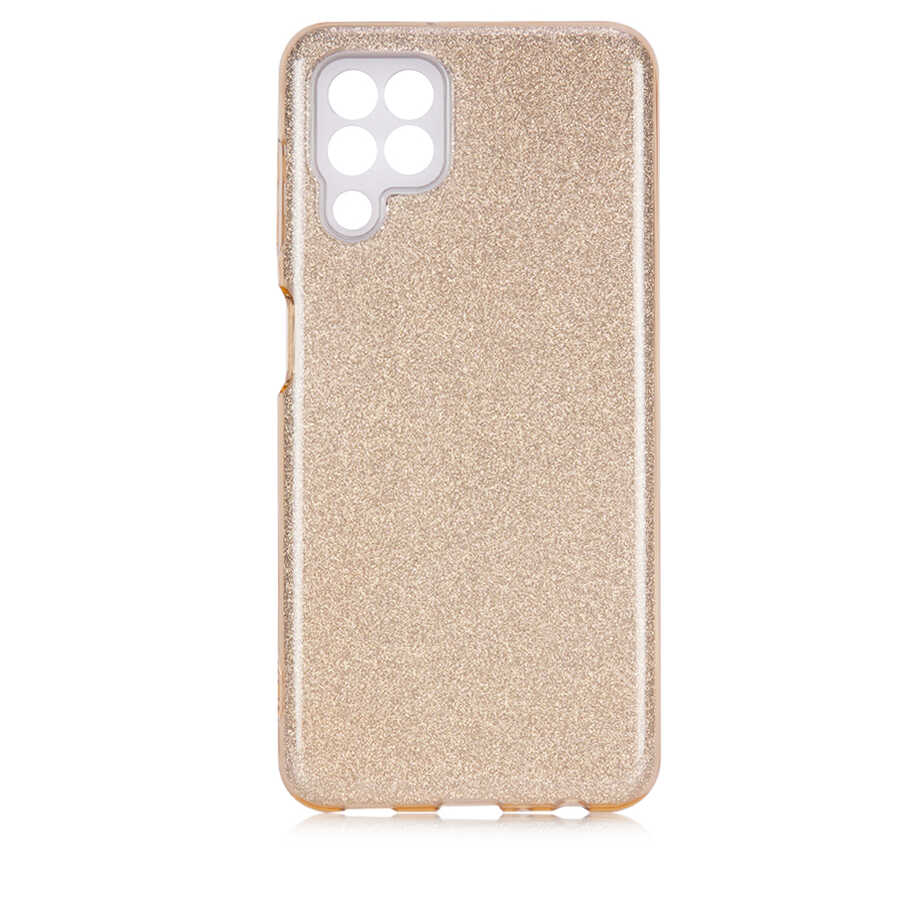 Galaxy A22 4G Kılıf Zore Shining Silikon Gold