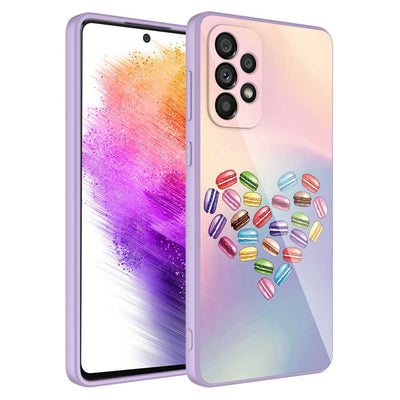 Galaxy A23 Kılıf Kamera Korumalı Desenli Sert Silikon Zore Epoksi Kapak NO1