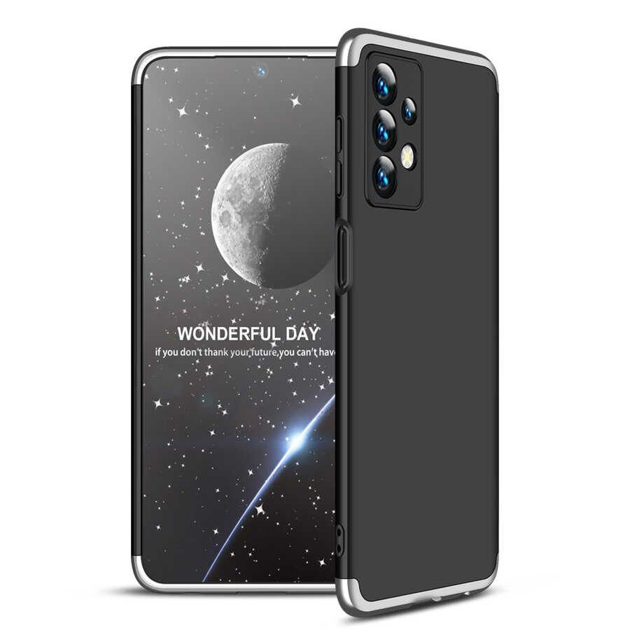 Galaxy A23 Kılıf Zore Ays Kapak Siyah-Gri