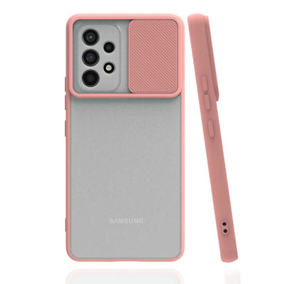 Galaxy A23 Kılıf Zore Lensi Kapak Pembe Açık