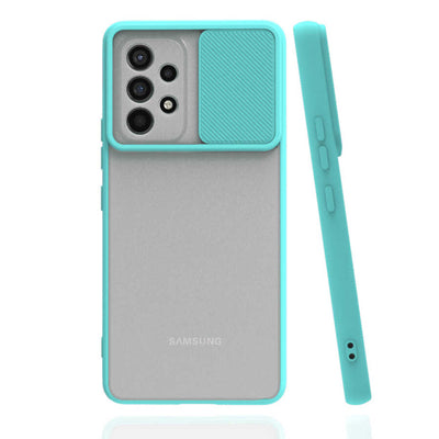 Galaxy A23 Kılıf Zore Lensi Kapak Turkuaz