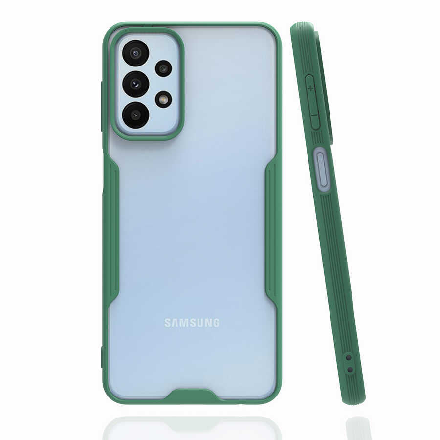 Galaxy A23 Kılıf Zore Parfe Kapak Koyu Yeşil