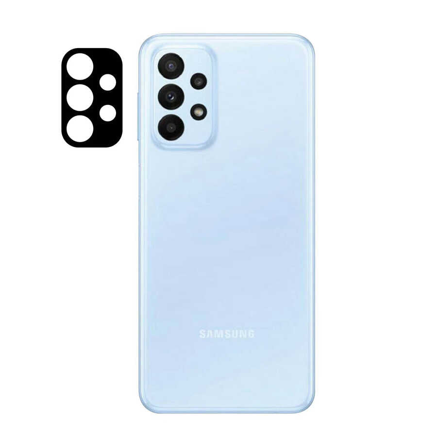 Galaxy A23 Zore 3D Kamera Camı Siyah