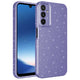 Galaxy A24 Kılıf Kamera Korumalı Simli Lüks Zore Koton Kapak Mor