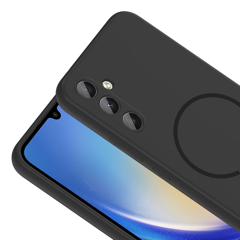 Galaxy A24 Kılıf M-safe Şarj Özellikli Zore Meta Kapak Turuncu