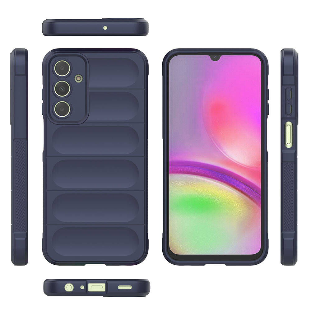 Galaxy A25 Kılıf Esnek TPU Oyuklu Arka Yüzey Tasarımlı Zore Etnik Silikon Kapak Lacivert