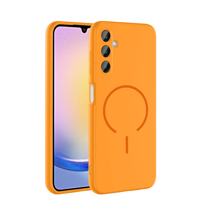 Galaxy A25 Kılıf M-safe Şarj Özellikli Zore Meta Kapak Turuncu