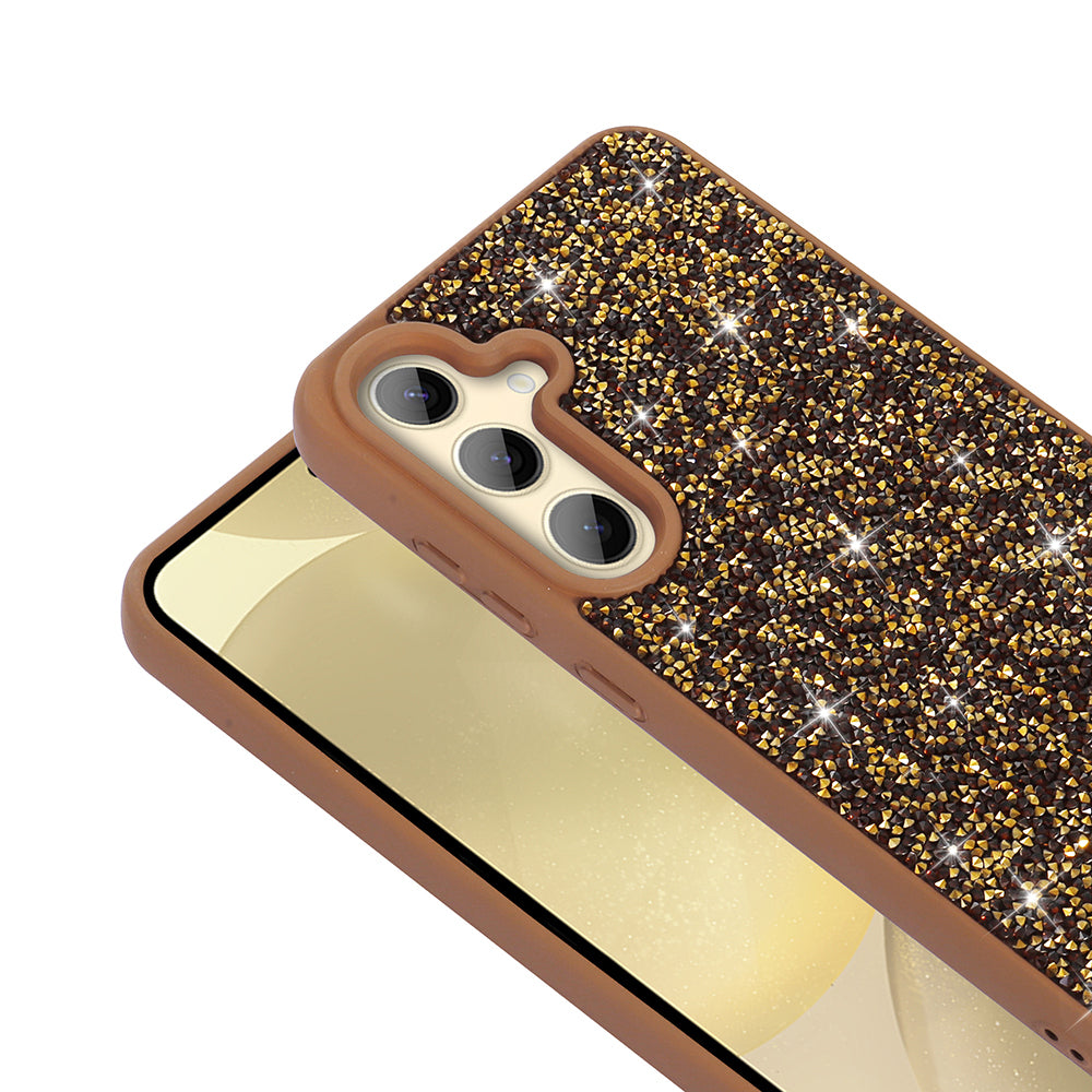 Galaxy A25 Kılıf Parlak Taşlı Tasarım Zore Pırlanta Kapak Pembe