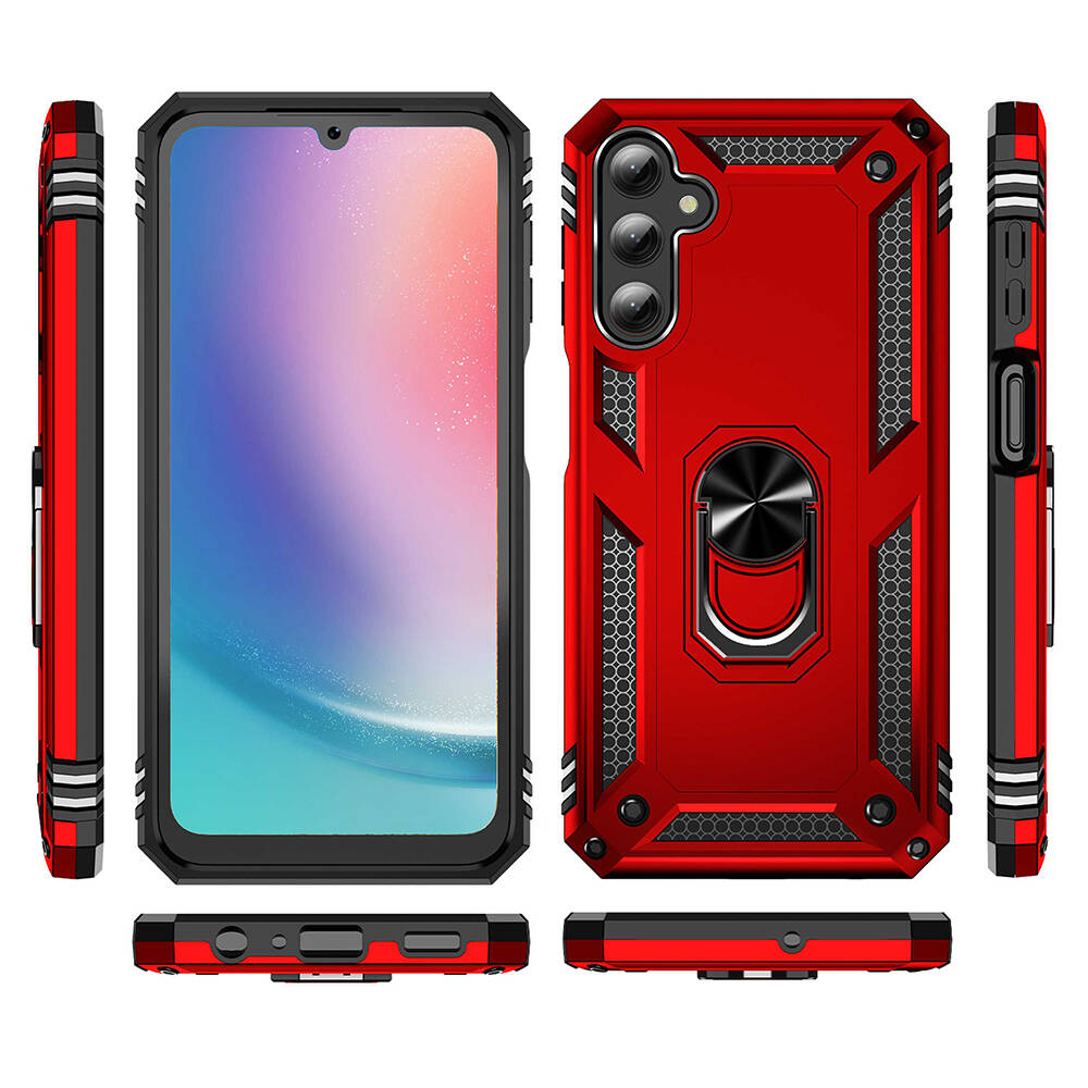 Galaxy A25 Kılıf Zore Vega Kapak Kırmızı