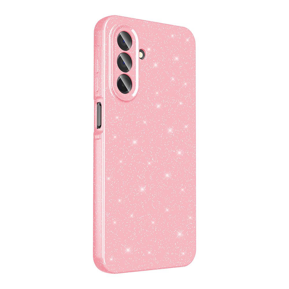 Galaxy A26 Kılıf Kamera Korumalı Simli Lüks Zore Koton Kapak Lila