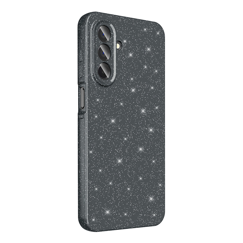 Galaxy A26 Kılıf Kamera Korumalı Simli Lüks Zore Koton Kapak Siyah