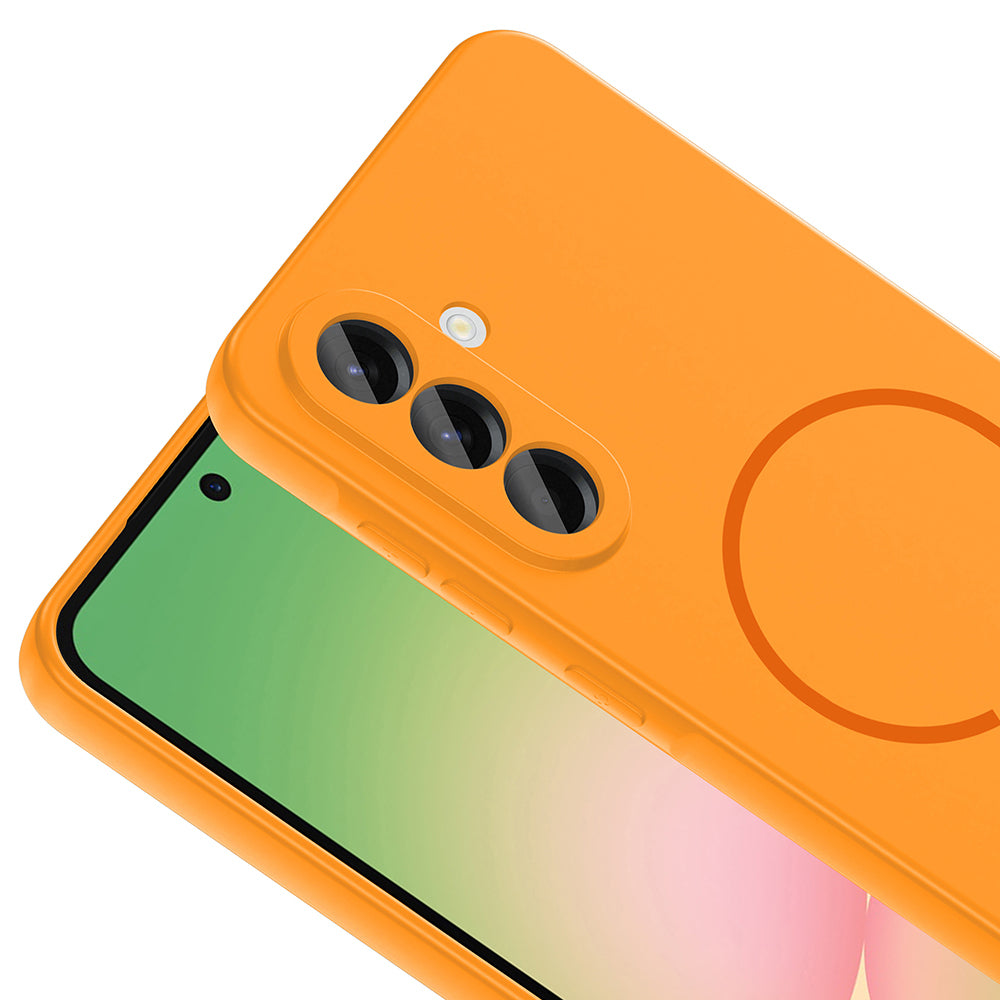 Galaxy A26 Kılıf M-safe Şarj Özellikli Zore Meta Kapak Turuncu