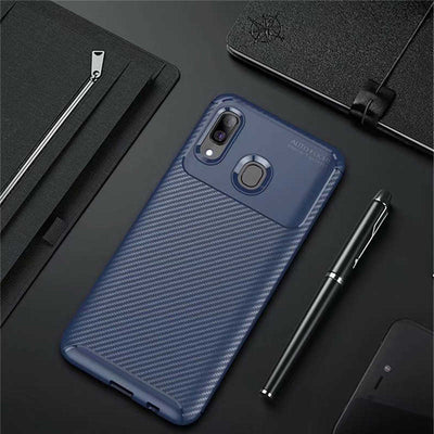 Galaxy A30 Kılıf Zore Negro Silikon Kapak Lacivert