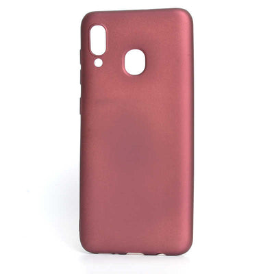 Galaxy A30 Kılıf Zore Premier Silikon Kapak Mürdüm
