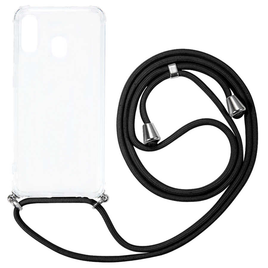 Galaxy A30 Kılıf Zore X-Rop Kapak Renksiz