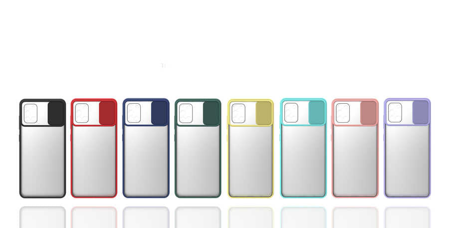 Galaxy A31 Kılıf Zore Lensi Kapak Kırmızı