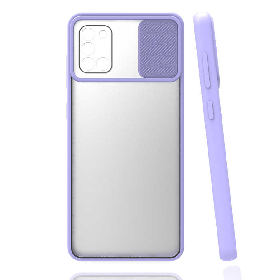 Galaxy A31 Kılıf Zore Lensi Kapak Lila