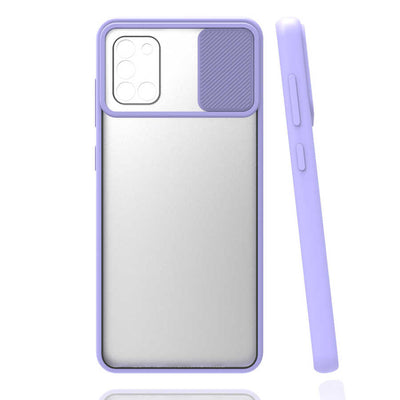 Galaxy A31 Kılıf Zore Lensi Kapak Lila