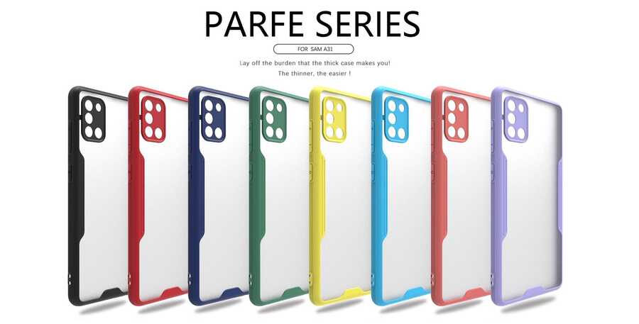 Galaxy A31 Kılıf Zore Parfe Kapak Siyah