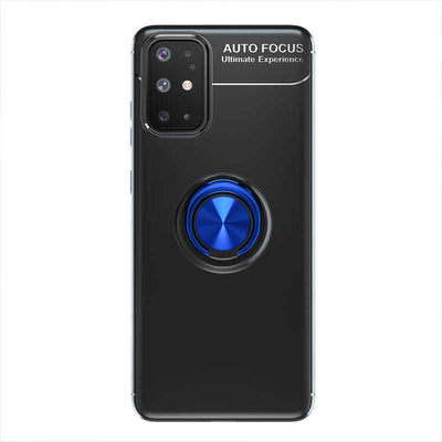 Galaxy A31 Kılıf Zore Ravel Silikon Kapak Siyah-Mavi