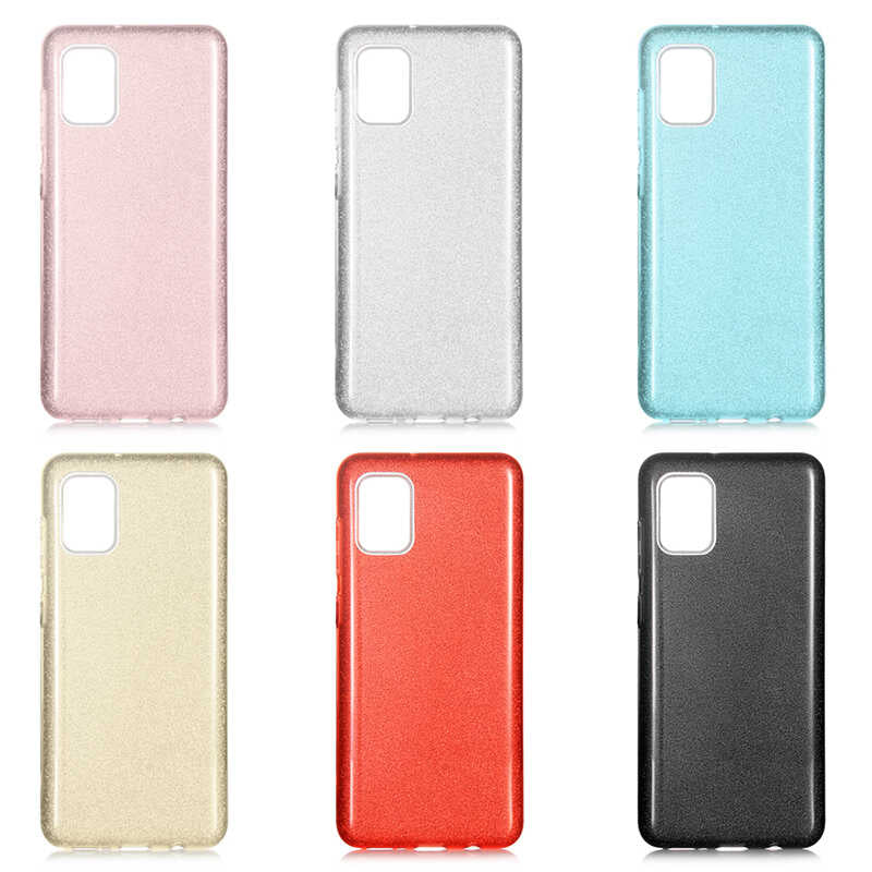 Galaxy A31 Kılıf Zore Shining Silikon Gri