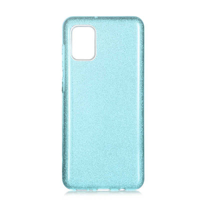 Galaxy A31 Kılıf Zore Shining Silikon Mavi