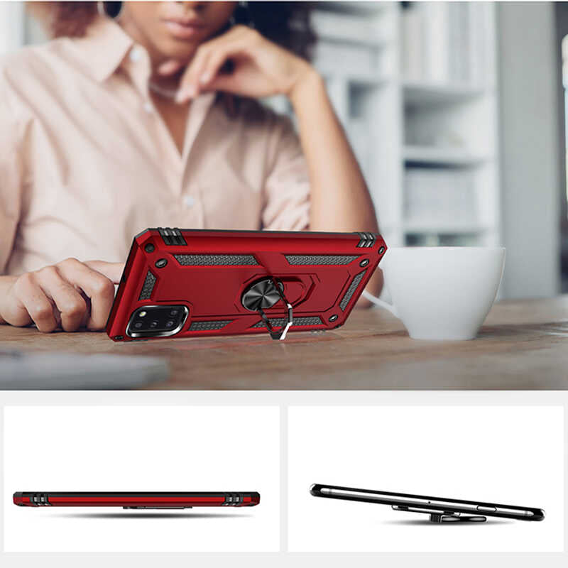 Galaxy A31 Kılıf Zore Vega Kapak Gri