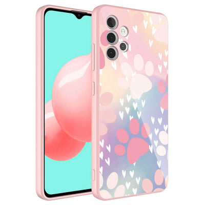 Galaxy A32 4G Kılıf Kamera Korumalı Desenli Sert Silikon Zore Epoksi Kapak NO4