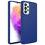 Galaxy A32 4G Kılıf Metal Çerçeve ve Buton Tasarımlı Silikon Zore Luna Kapak Lacivert