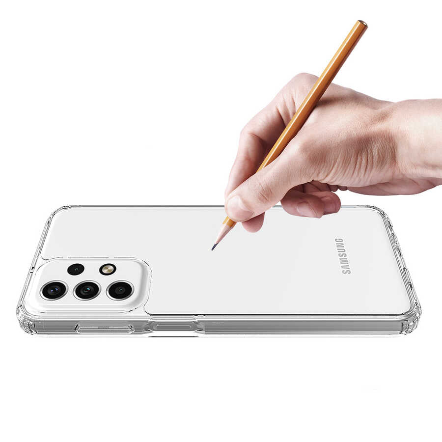 Galaxy A32 4G Kılıf Zore 2mm Anti Shock Silikon Renksiz