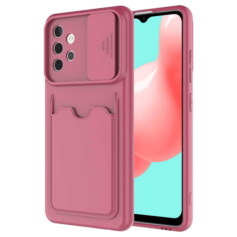 Galaxy A32 4G Kılıf Zore Kartix Kapak Koyu Mor