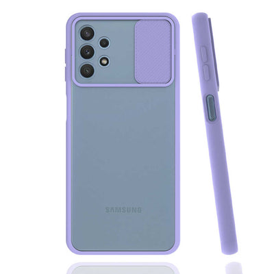 Galaxy A32 4G Kılıf Zore Lensi Kapak Lila