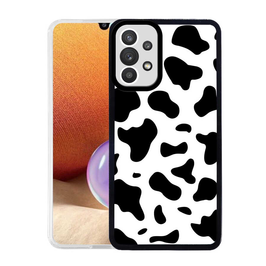 Galaxy A32 4G Kılıf Zore M-Fit Desenli Kapak Cow No1
